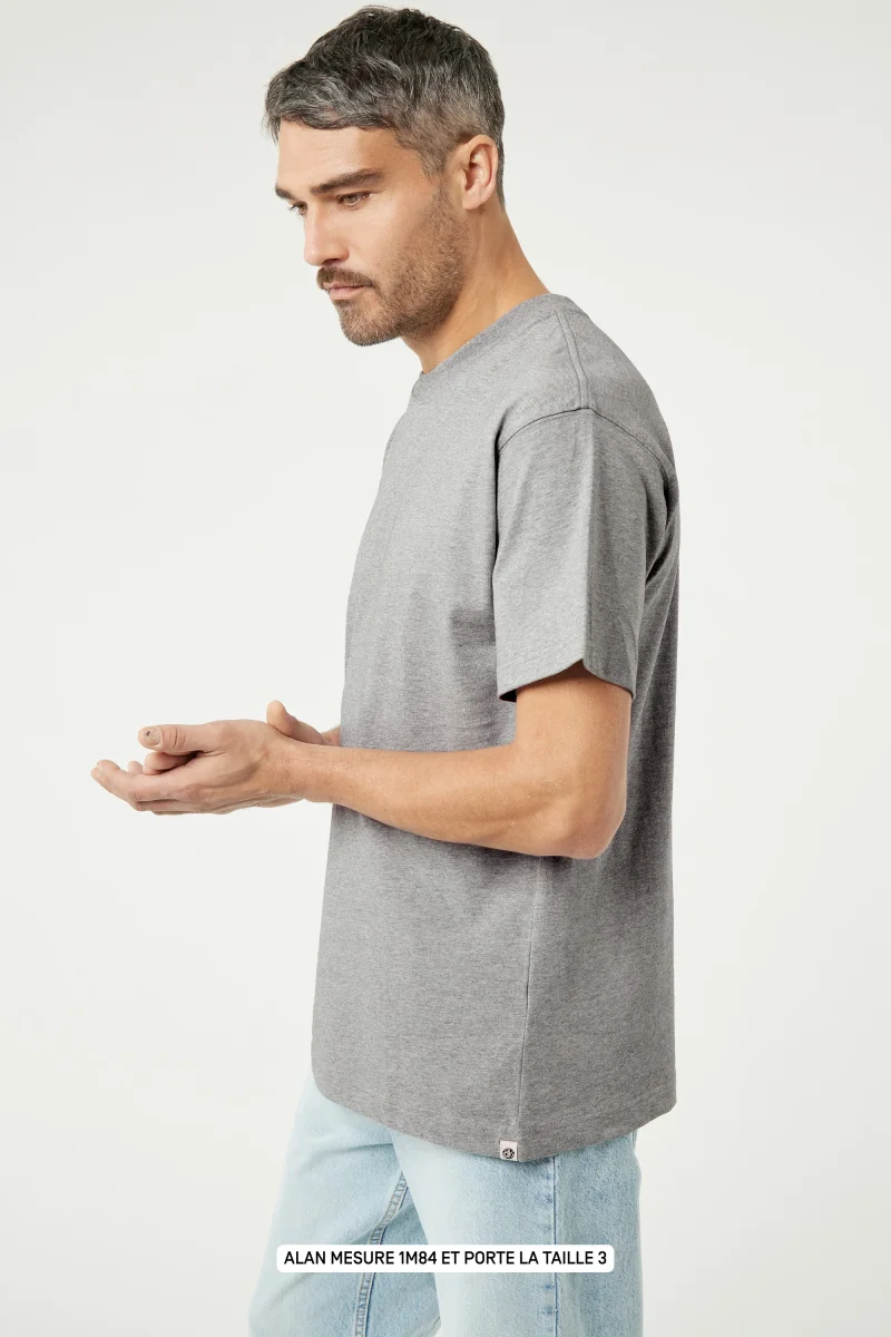 Pigalle le t-shirt - Coton recyclé Gris Chiné – Image 7