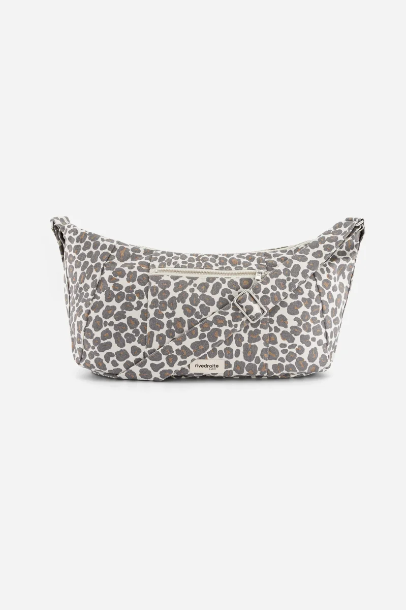 Charlot le sac Crossbody - Polycoton recyclé Léopard Gris – Image 6