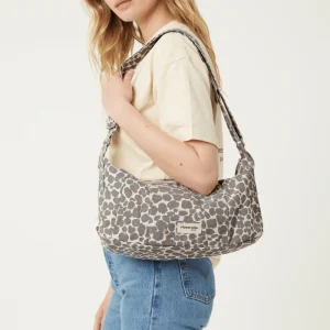 Mini Charlot le sac Crossbody - Polycoton recyclé Léopard Gris