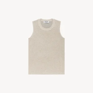 Débardeur beige col rond