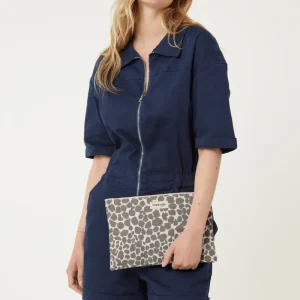 Barbette Medium la pochette - Polycoton recyclé Léopard Gris