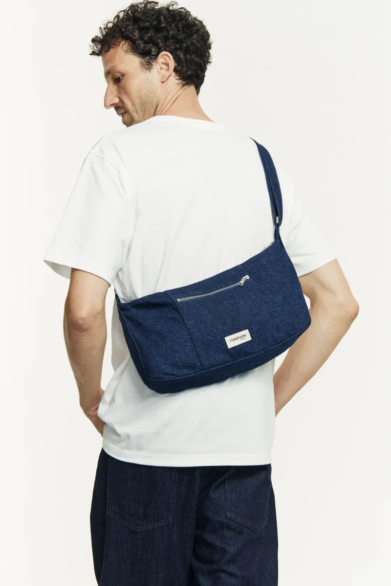 Mini Charlot le sac Crossbody - Denim Brut recyclé – Image 3