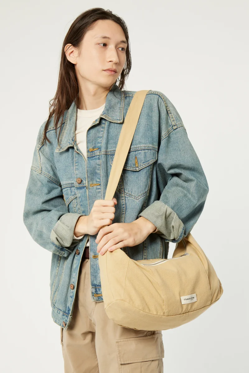 Charlot le sac Crossbody - Coton recyclé Beige – Image 2