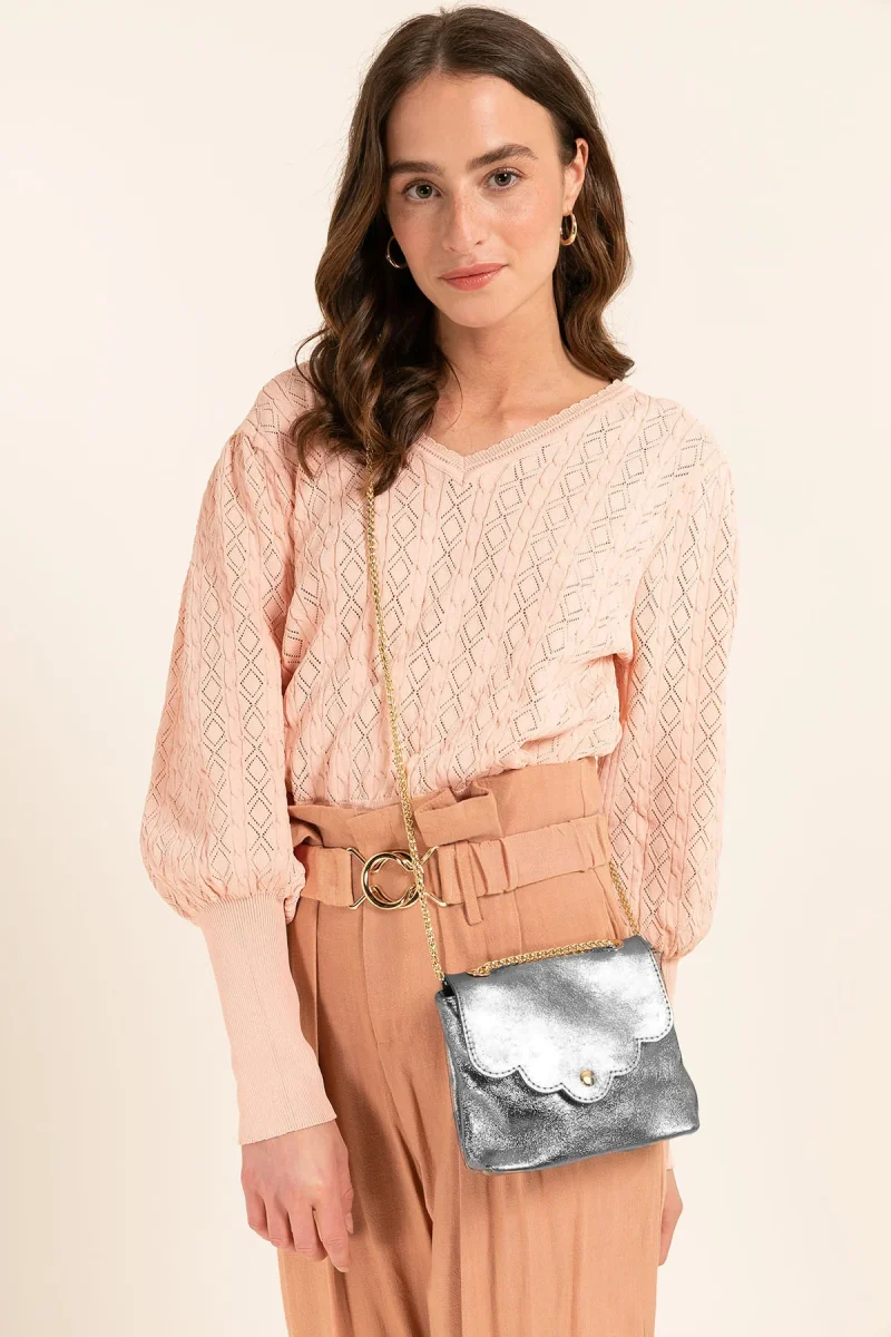 Sac Pochette MINI PIA METAL - Argent