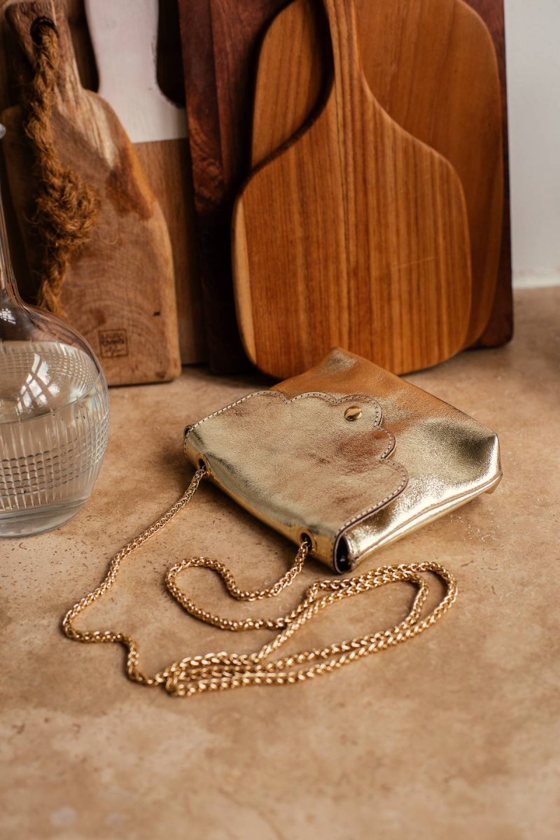 Sac Pochette MINI PIA METAL - Doré