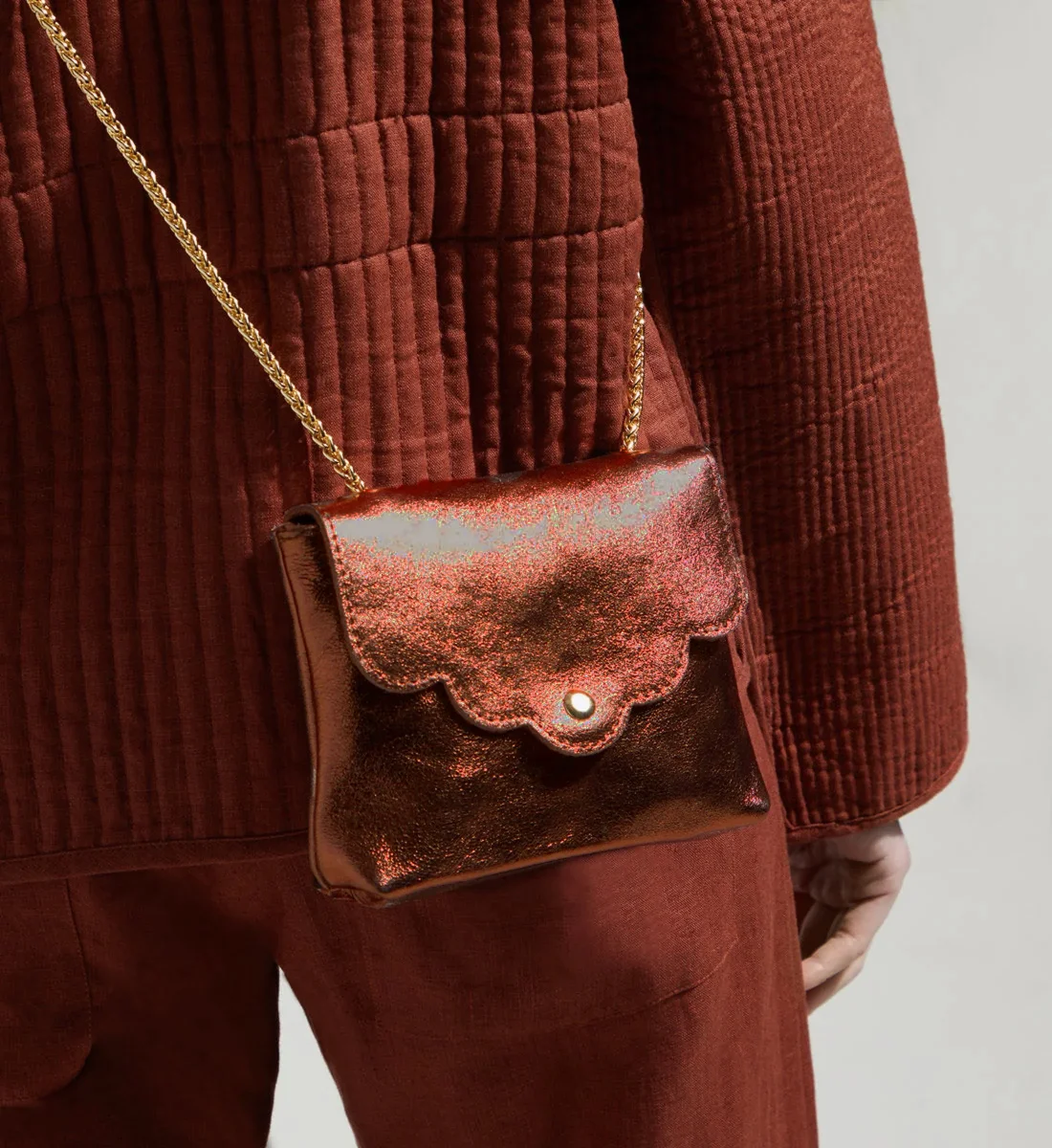 Sac Pochette MINI PIA METAL - Bronze – Image 2