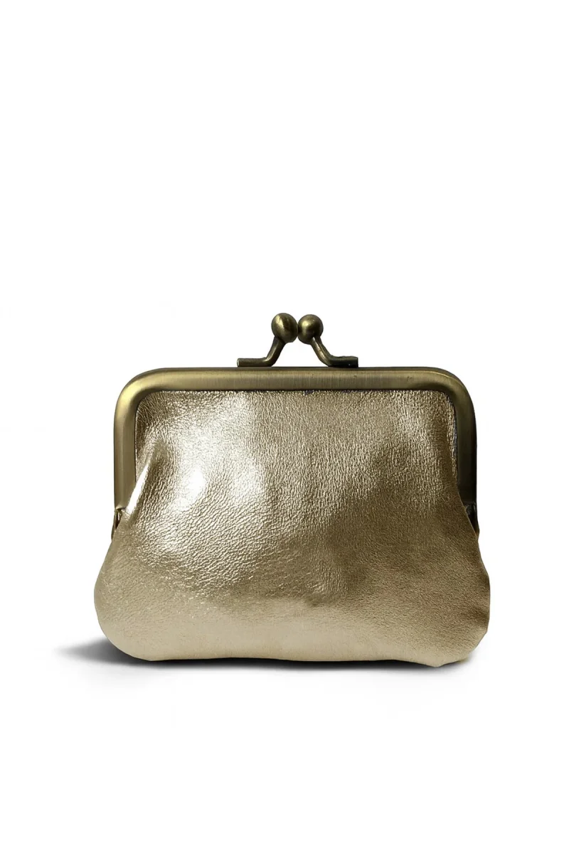 Porte-monnaie sac DALLA MÉTAL - Doré