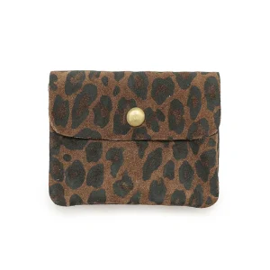 Sac Porte-monnaie LUCE LEOPARD - Marron