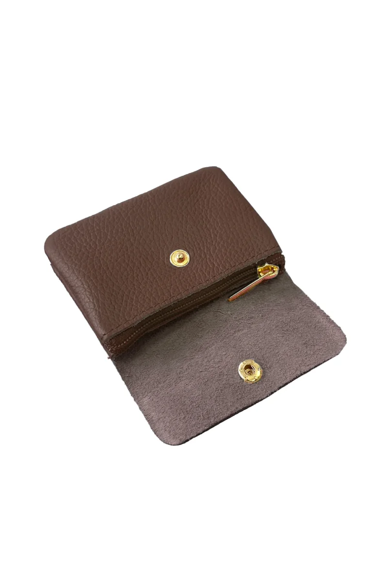 Sac Porte-monnaie LUCE GRAINÉ - Chocolat – Image 4