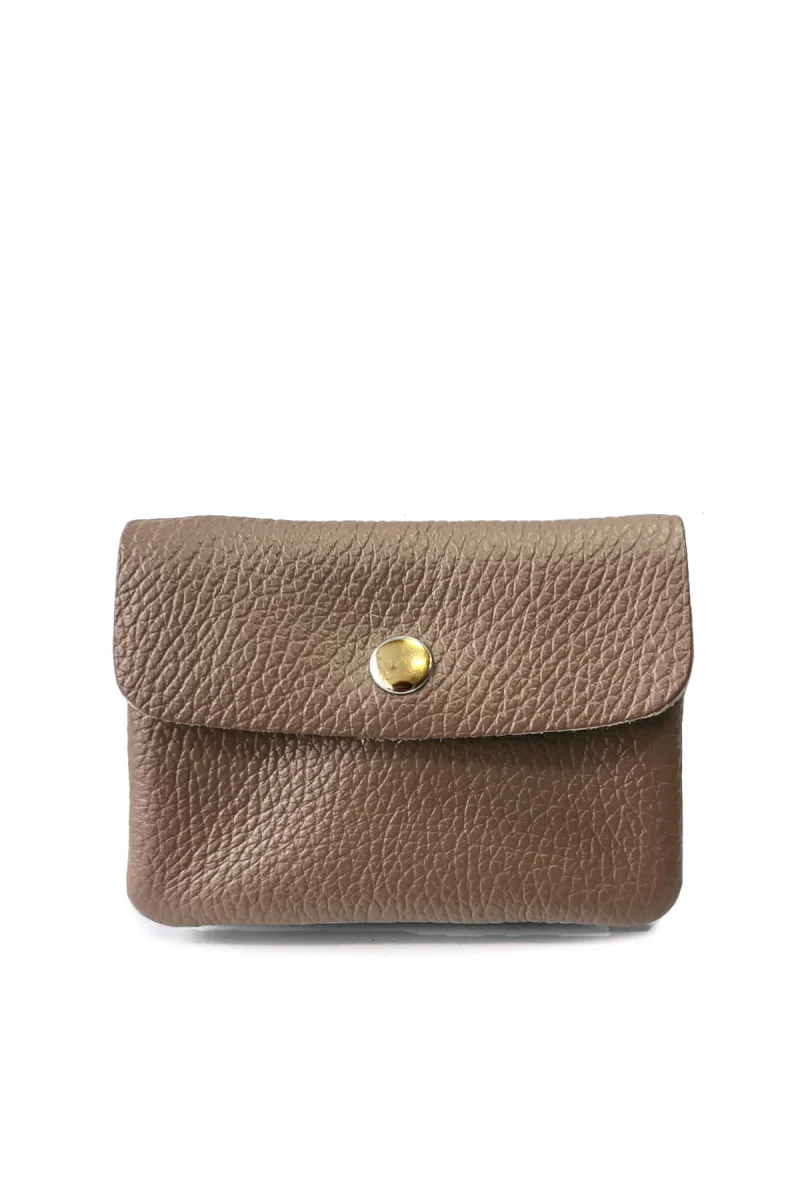 Sac Porte-monnaie LUCE GRAINÉ - Taupe foncé