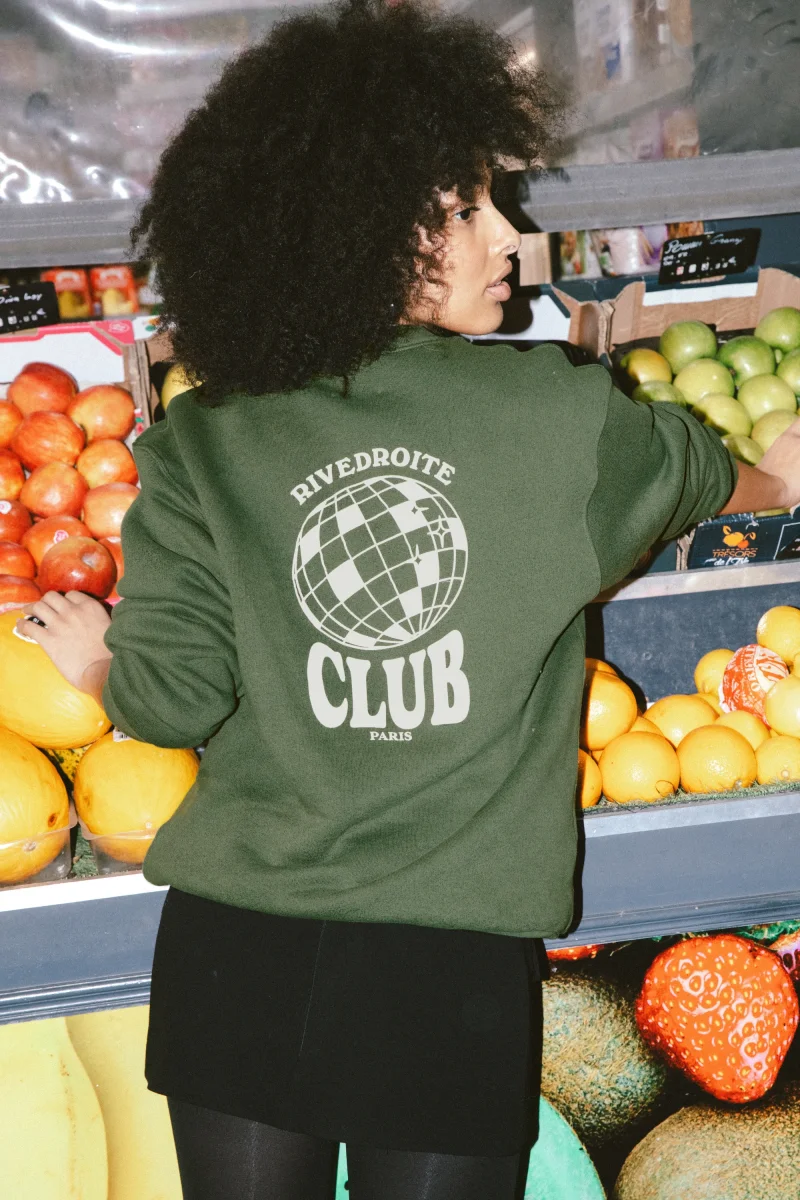 Belleville le sweat Rivedroite Club - Coton recyclé Kaki – Image 8