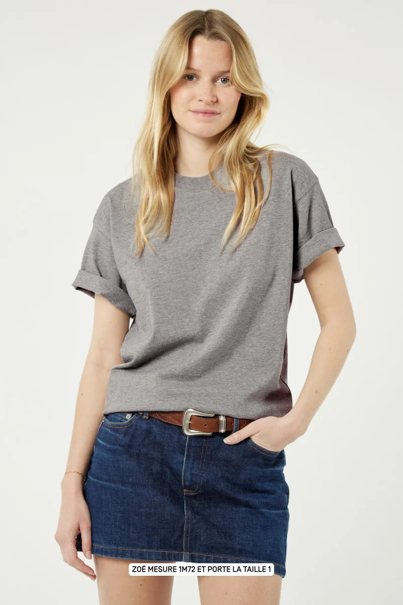 Pigalle le t-shirt Paris is my hometown - Coton recyclé Gris Chiné – Image 4