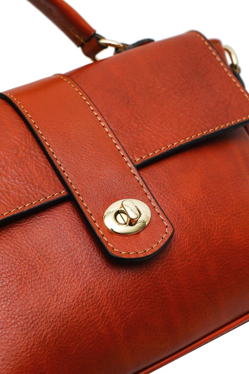 Sac à main cartable CECILIA - Camel – Image 8