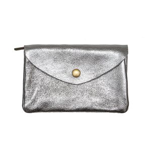 Sac pochette porte-monnaie KEREN METAL - Argent