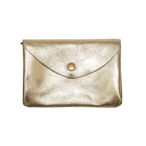 Sac pochette porte-monnaie KEREN METAL - Doré