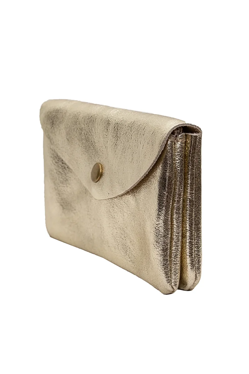 Sac pochette porte-monnaie KEREN METAL - Doré – Image 3