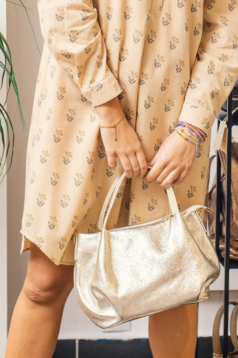 Sac à main CLELIA METAL - Doré – Image 3