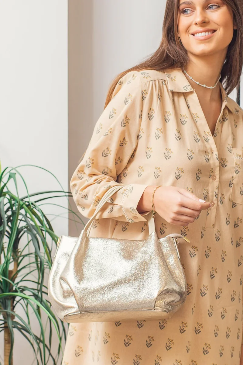 Sac à main CLELIA METAL - Doré – Image 4