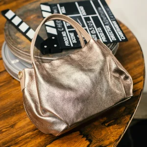 Sac à main CLELIA METAL- Etain