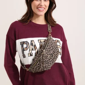Sac NELLY LEOPARD - Marron