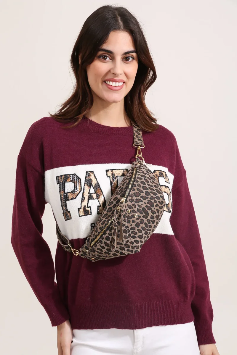 Sac NELLY LEOPARD - Marron – Image 2