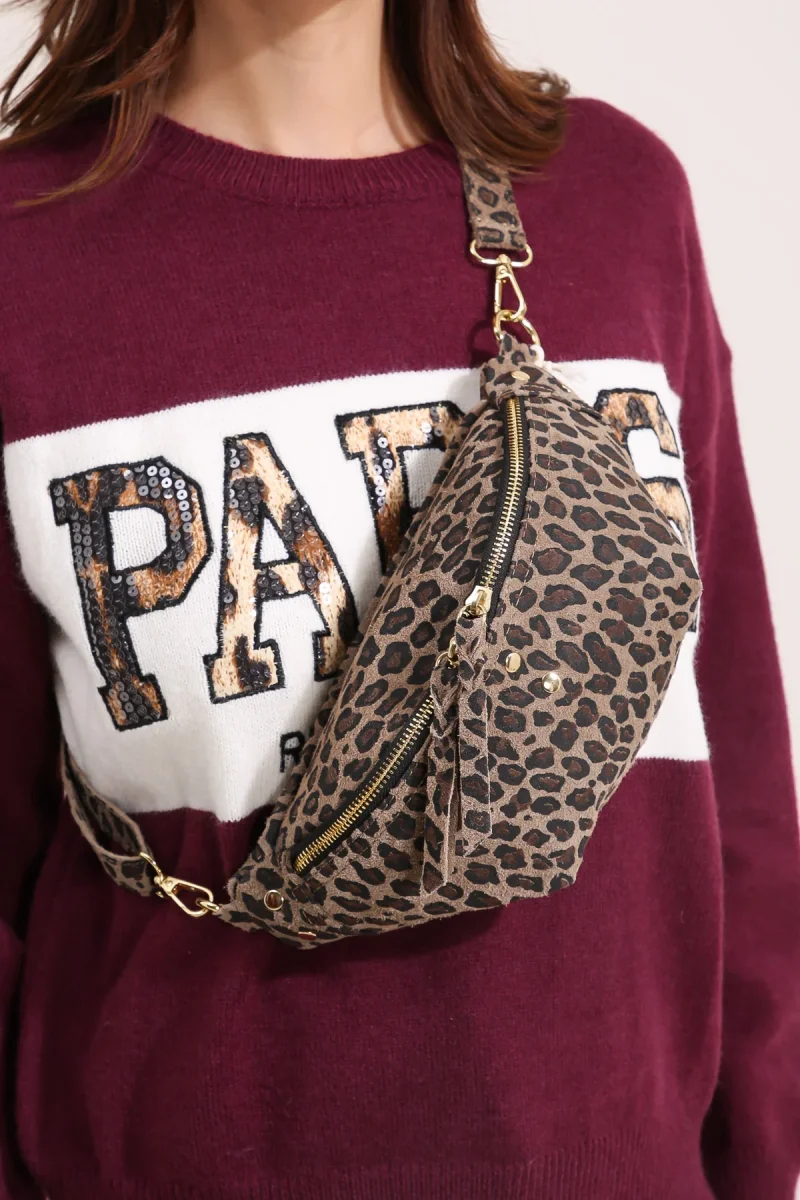 Sac NELLY LEOPARD - Marron – Image 3