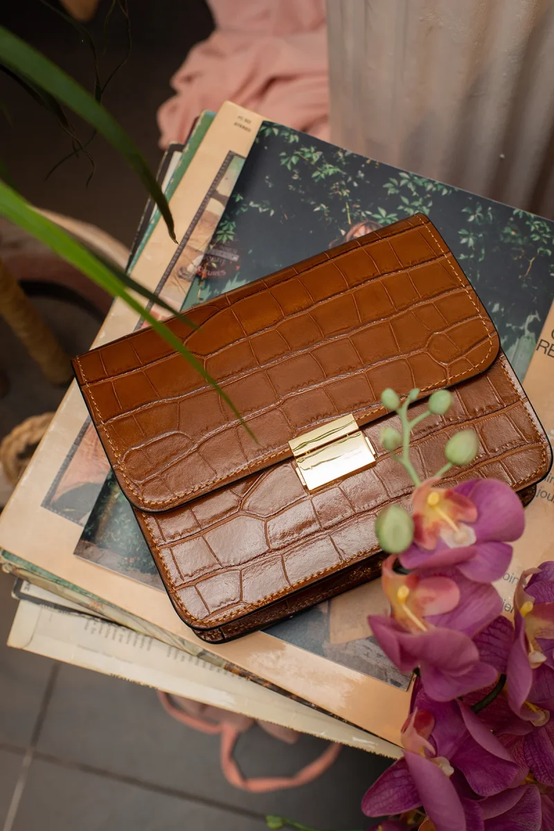 Sac MILENA CROCO - Camel