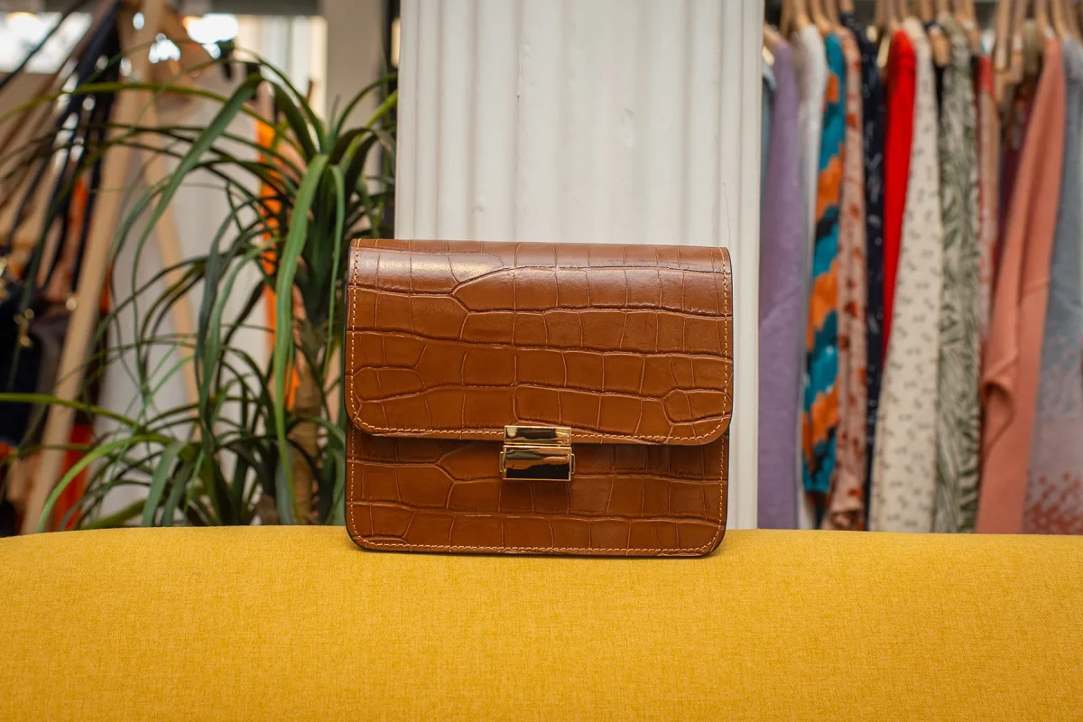 Sac MILENA CROCO - Camel – Image 4