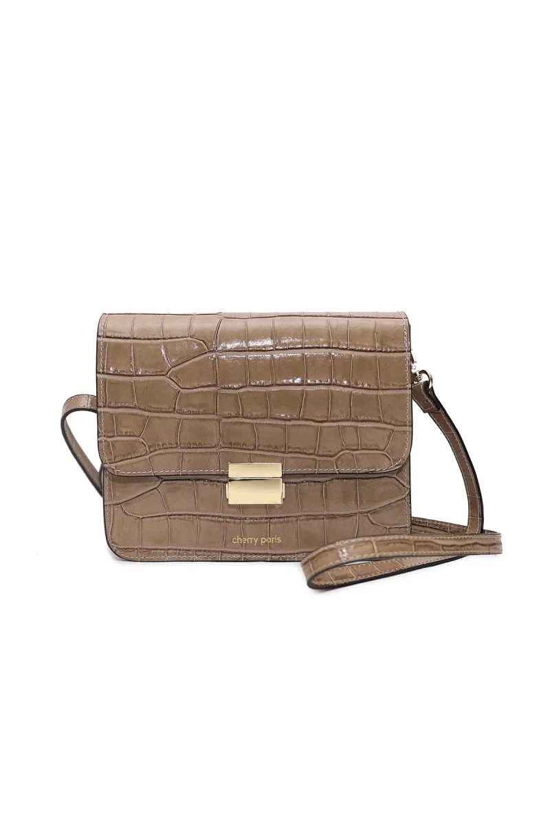 Sac MILENA CROCO - Taupe – Image 3