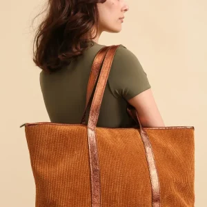 Sac SATINE VELOURS - Camel