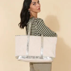 Sac SATINE VELOURS - Ecru