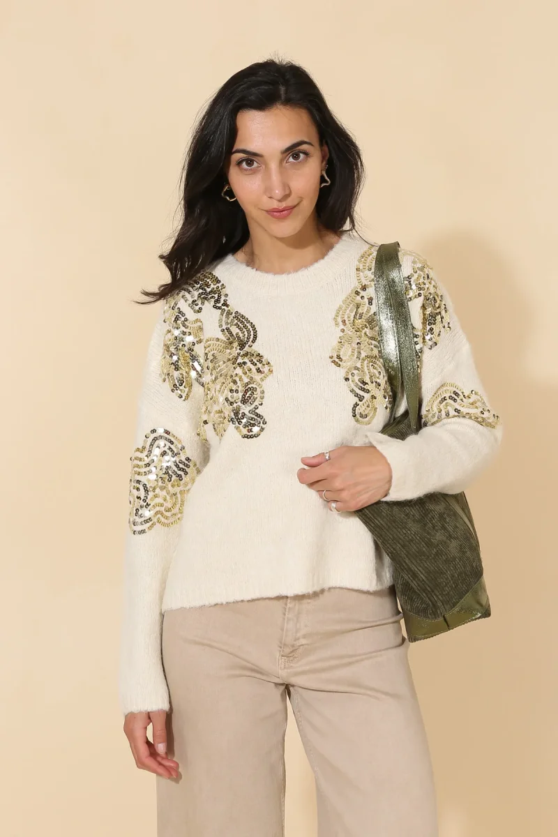 Sac SATINE VELOURS - Kaki – Image 4