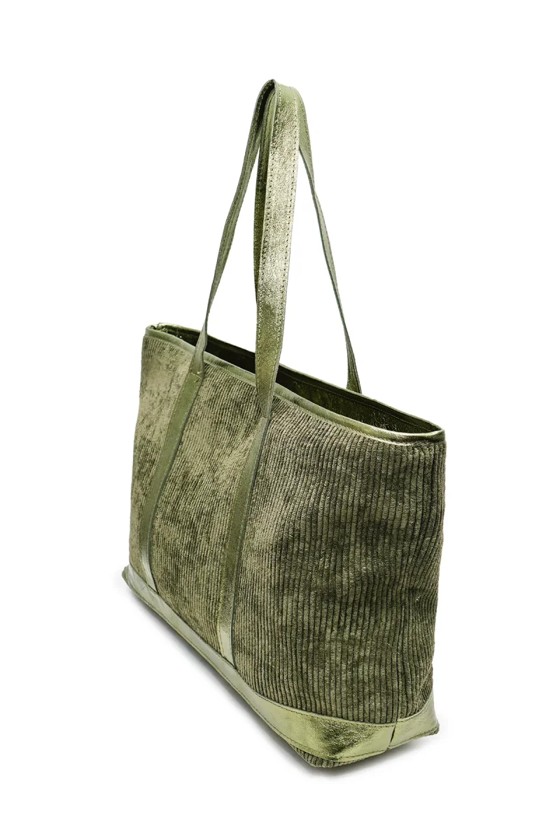 Sac SATINE VELOURS - Kaki – Image 6