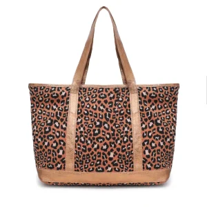 Sac SATINE LEOPARD - Camel