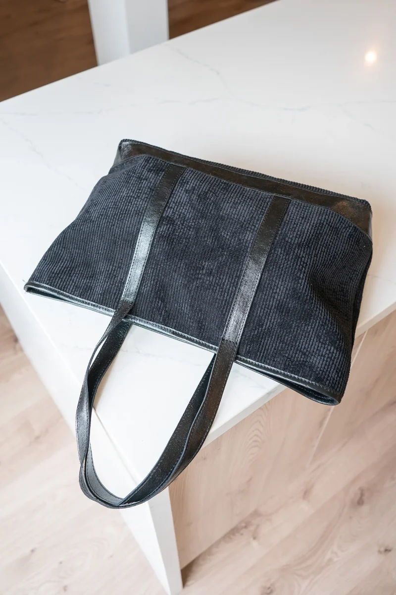 Sac SATINE VELOURS - Noir – Image 4