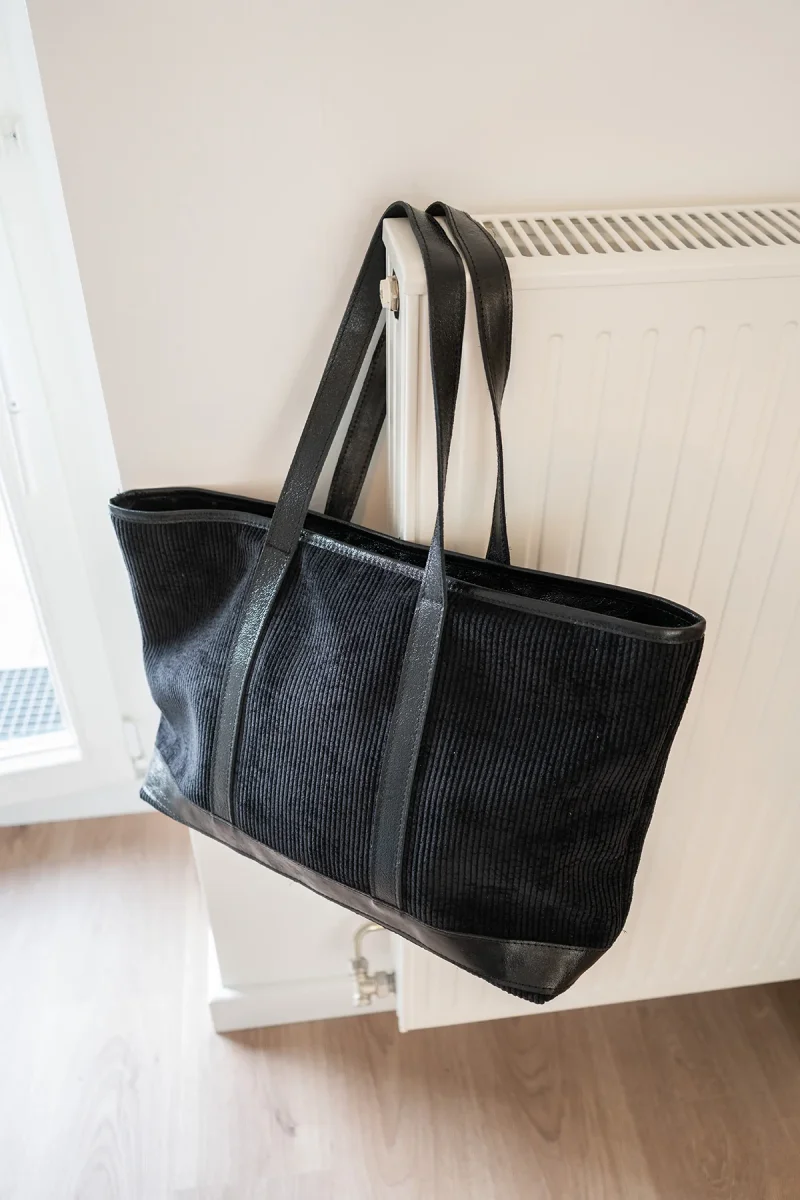 Sac SATINE VELOURS - Noir – Image 3
