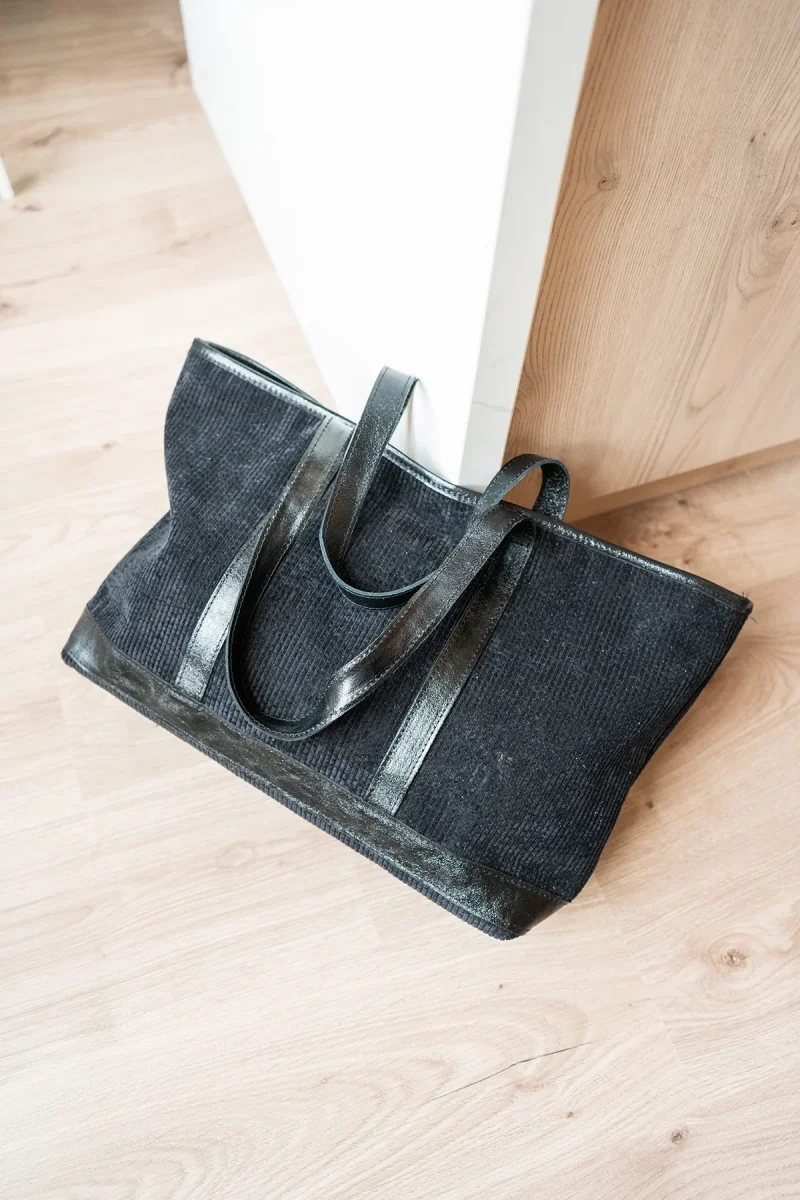 Sac SATINE VELOURS - Noir – Image 6