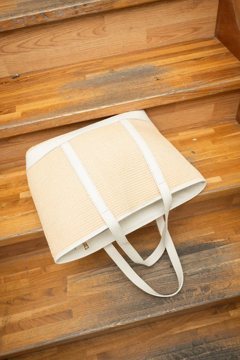 Sac SATINE RAPHIA - Beige – Image 3