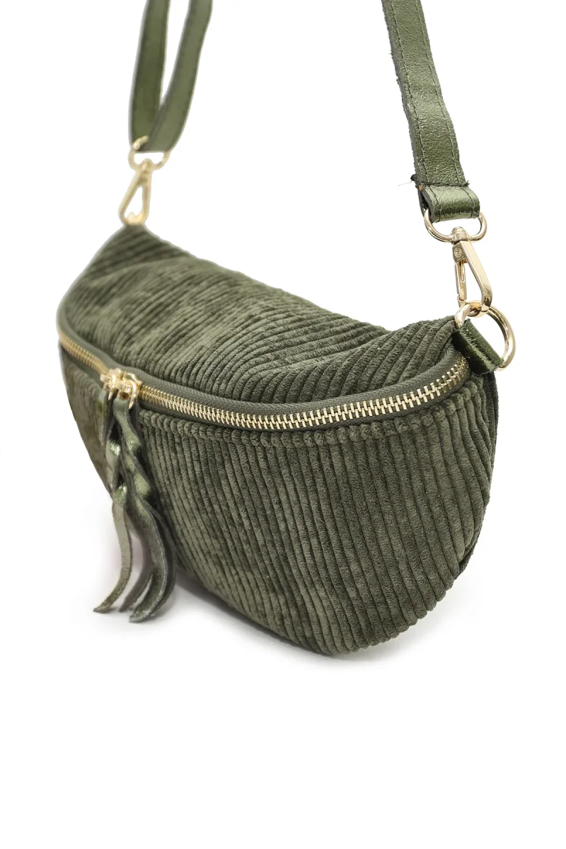 Sac ROSA VELOURS - Kaki – Image 4