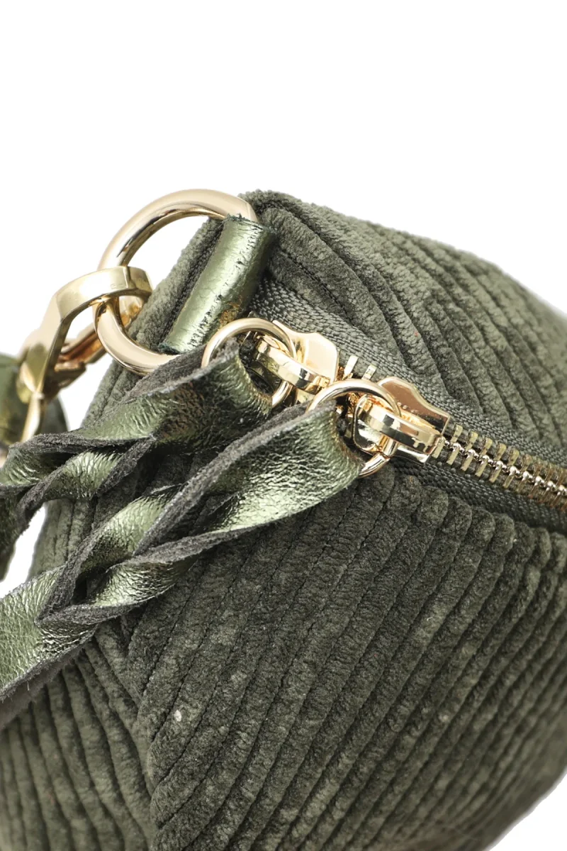 Sac ROSA VELOURS - Kaki – Image 7