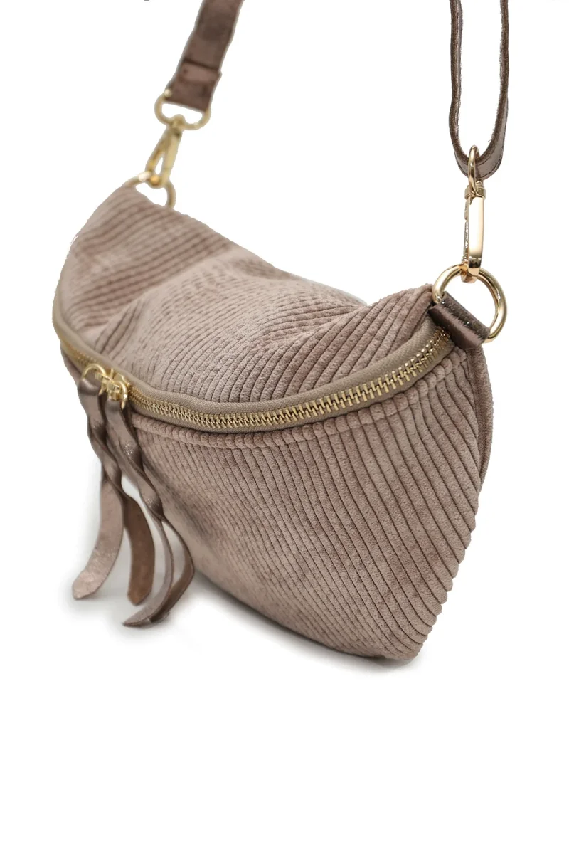 Sac ROSA VELOURS - Taupe – Image 4