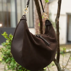 Sac NADINE SUEDE - Chocolat