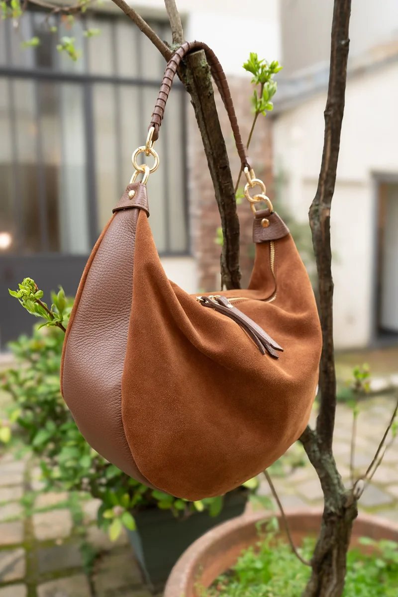 Sac NADINE SUEDE - Marron