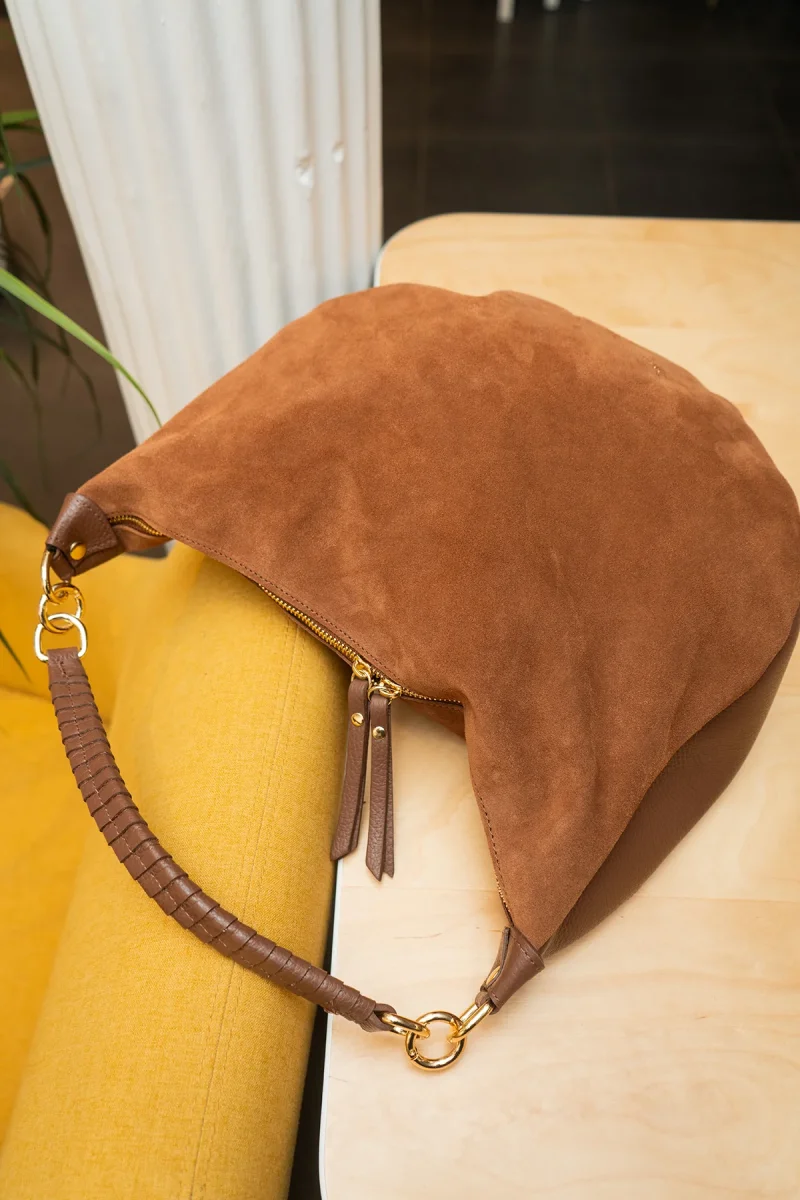 Sac NADINE SUEDE - Marron – Image 4
