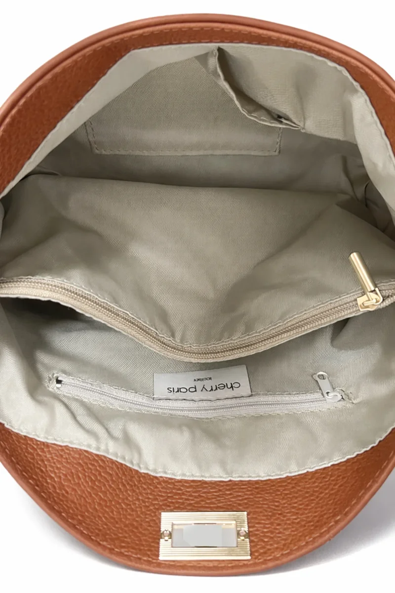 Sac PERLA SUÈDE - Camel – Image 6