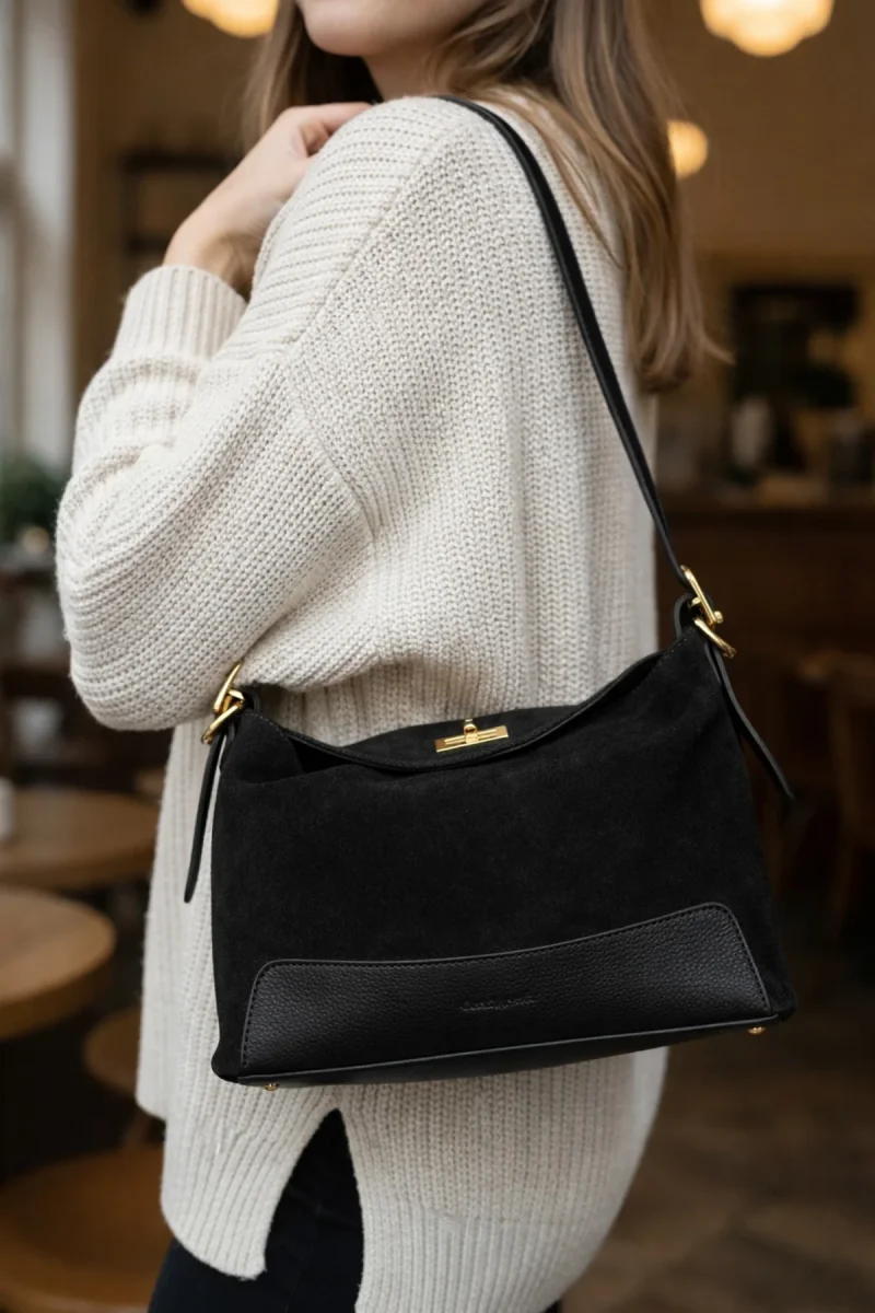 Sac PERLA SUÈDE - Noir