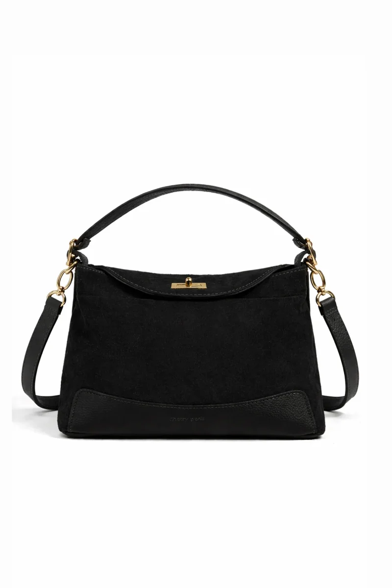 Sac PERLA SUÈDE - Noir – Image 3