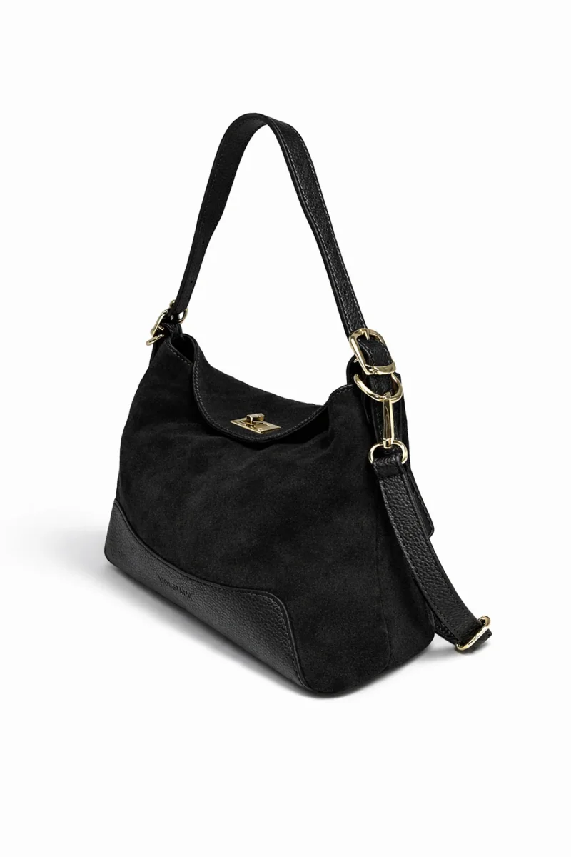 Sac PERLA SUÈDE - Noir – Image 4