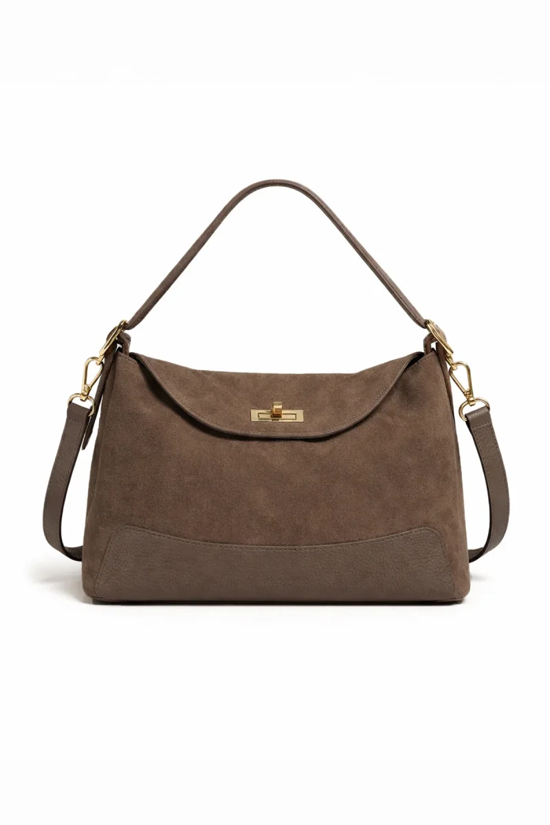 Sac PERLA SUÈDE - Taupe – Image 3