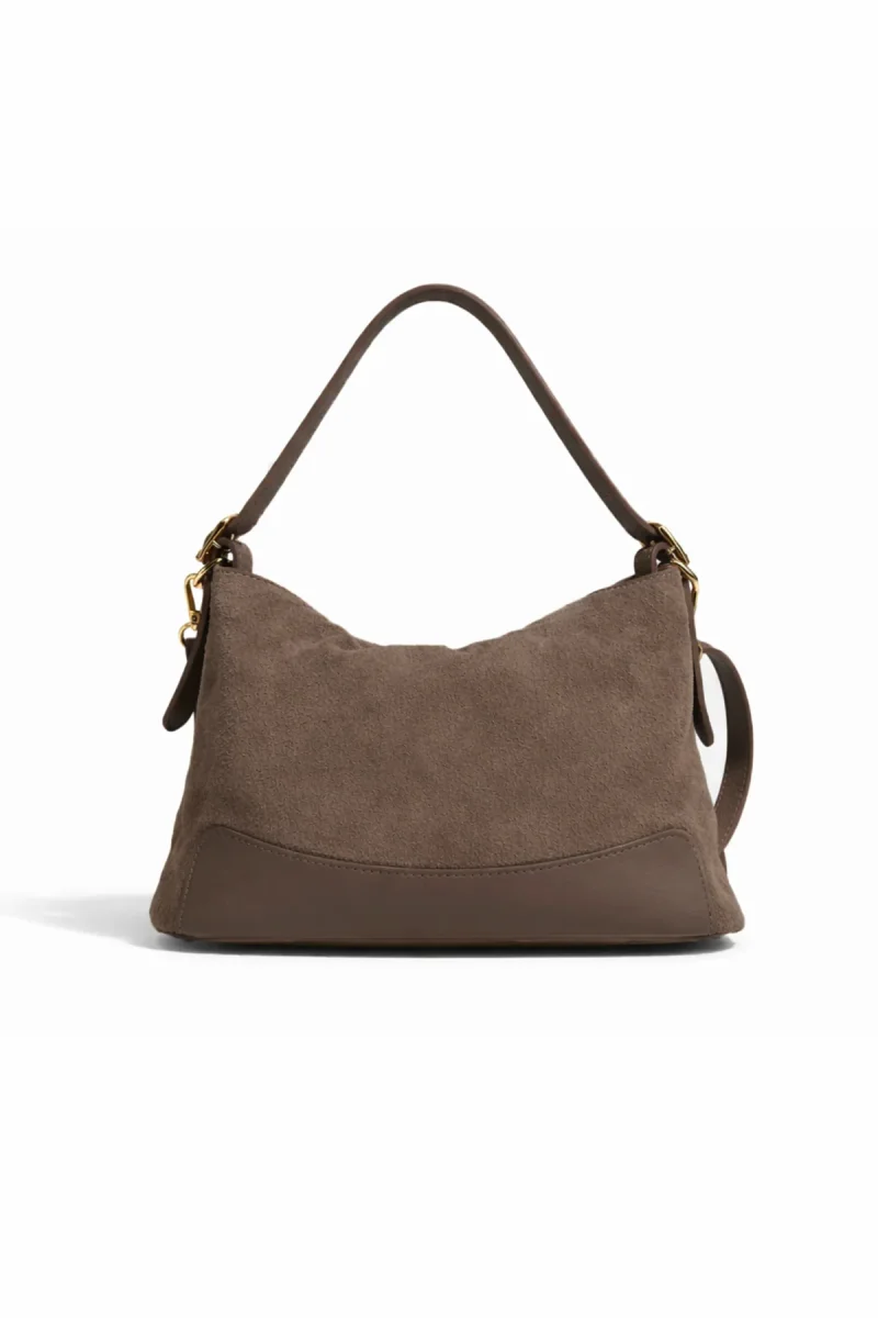 Sac PERLA SUÈDE - Taupe – Image 5